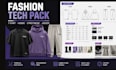 create fashion tech pack for tshirt, hoodie, streetwear, jogger with flat sketch