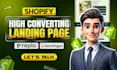 clone or design high converting shopify landing page with gempages,pagefly,replo