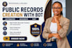 do public records creation with bot
