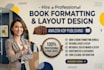 do amazon KDP formatting, cover resize, KDP and ingramspark publishing
