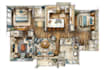 draw 2d floorplan through sketches, matterport tour