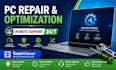 fix your PC ,mac and phone remotely with team viewer