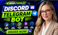 do custom discord bot telegram bot ai chatbot development with python automation
