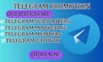 do telegram promotion increase tg members and subscribers