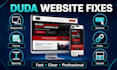 fix duda website mobile, layout, form, or design issues