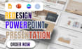 redesign powerpoint do canva presentation google slide update pitchdeck