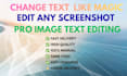 edit text in scanned documents and screenshots