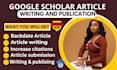 backdate, write and publish research article in google scholar indexed journal