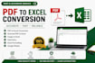 do fast PDF to excel conversion professionally