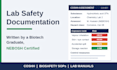 write lab safety documents, biosafety sops and coshh assessments