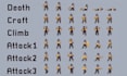 create custom pixel art sprite sheets with walking, running, and idle animations