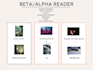 beta or alpha read and critique your manuscript