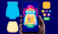 design cartoon casual mobile game UI screens