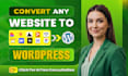 convert or clone wix, claude, vercel, replit, durable, ai, lovable to wordpress