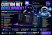 create a discord , telegram and custom bots