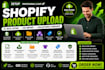 setup shopify product upload bulk listing csv import collection and variants