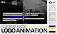 design a bold minimalist logo animation