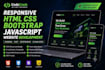 create a responsive HTML CSS bootstrap javascript website