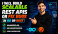 build go or rust rest API with postgresql