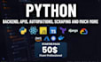 build backends, apis, scrapers and ai automation in python