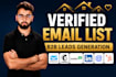 verified b2b lead generation prospect email list building linkedin leads