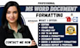 format, edit, and redesign word documents professionally
