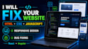 fix HTML CSS javascript and responsive website issues