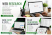 do web research, data collection, lead genration and data entry