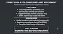 review usda and fda compliant product package label