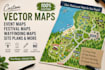 design custom vector map, event map, svg map and wayfinding illustration