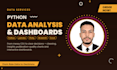 do python data analysis, visualization and dashboards