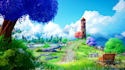 create fantasy landscape, stylized environment and enchanted forest