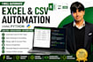 automate excel and CSV tasks using python
