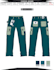 design cargo jeans technical package with measurements