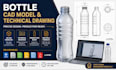 design bottle cad model, technical drawing and manufacturing files