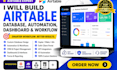 build airtable CRM database automation and dashboard
