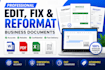 update and amend documents with accuracy