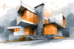 do architecture sketches in high quality