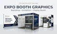 design expo backdrop banner, exhibition graphics and display booth