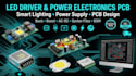 design led driver pcb, power electronics and smart lighting system