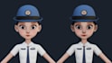 custom 3d character 3d model game character rigging, animation in blender maya