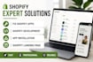 fix shopify app shopify development app installation shopify landing page