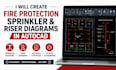 create fire protection drawing and riser diagram using autocad