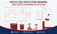create fire protection drawing and riser diagram in autocad