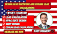 design hvac ductwork and cooling load calculations