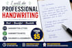 write beautiful handwritten letters, notes, cards,