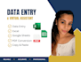 do accurate data entry and excel tasks