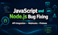 fix javascript and node js bugs and integrate apis