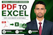 convert PDF to excel manually with high accuracy