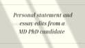 edit your personal statement for medical school